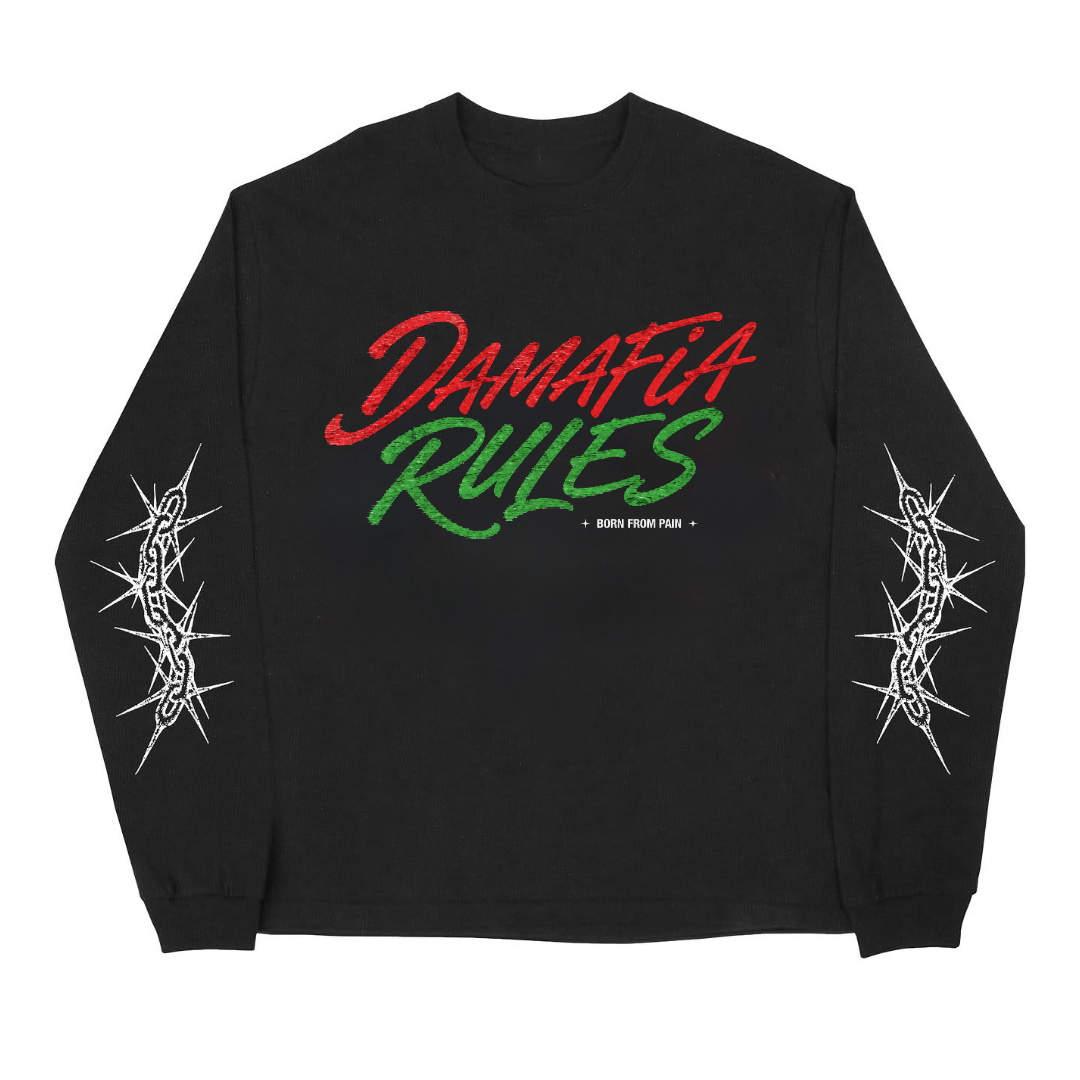 CAMISA MANGA LONGA MOLETOM - DAMAFIA RULES